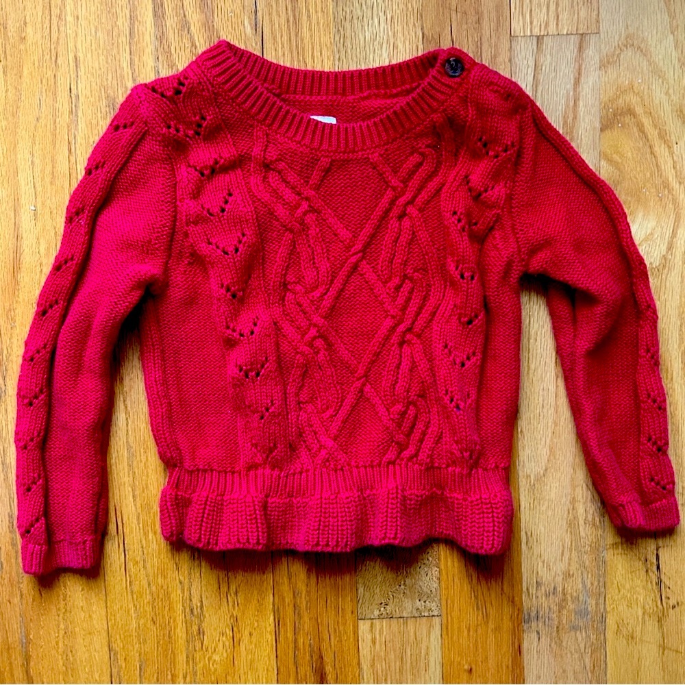 Baby Gap Girls Cable Knit Cotton Sweater, 18-24 Months